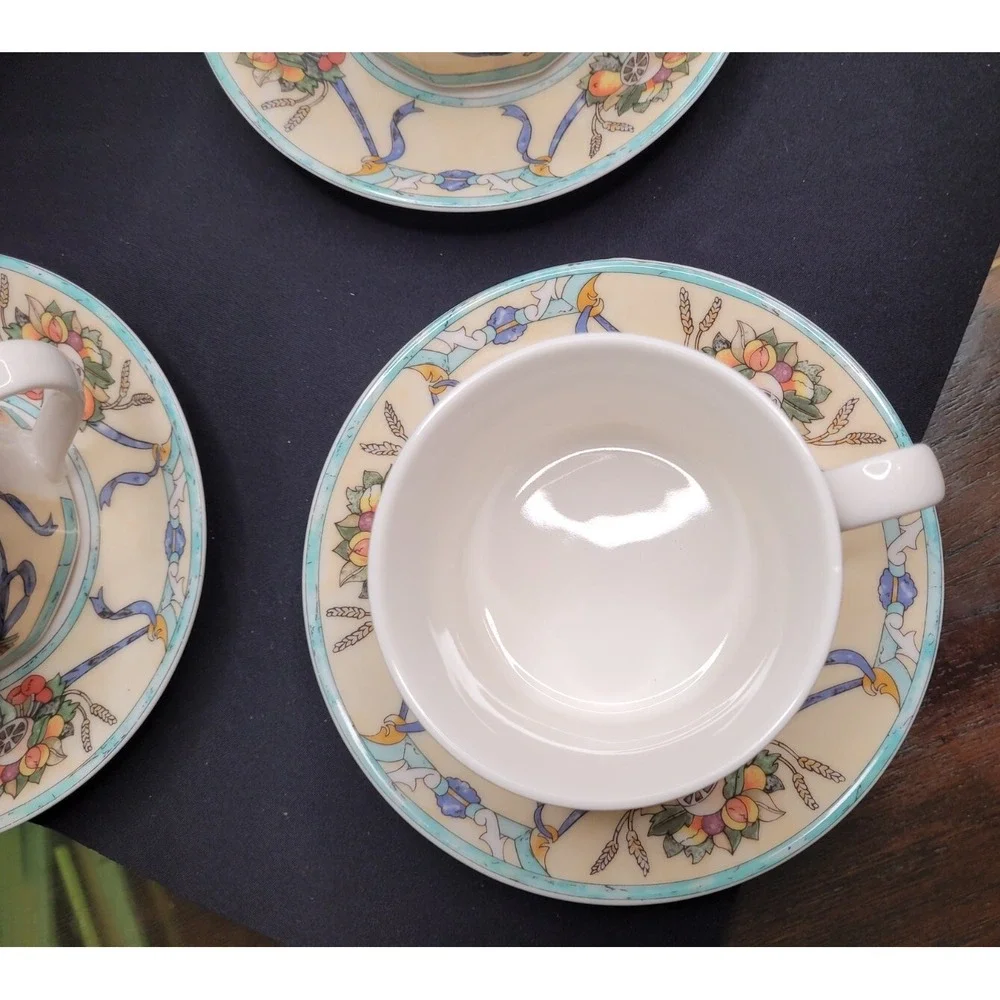 VILLEROY & BOCH Citta Campagna Castellina Cups & Saucers, Discontinued, Vintage